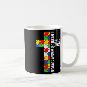 Mug Sensibilisation sur l'autisme Jésus Croix Puzzle C