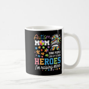 Mug Sensibilisation sur l'autisme Maman Élever des hér