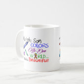 Mug Sensibilisation sur l'autisme - mon fils ! (Devant gauche)