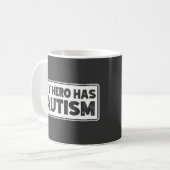 Mug Sensibilisation sur l'autisme, Mon Héros A L'Autis (Devant gauche)