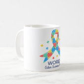 Mug Sensibilisation sur l'autisme mondiale (Devant gauche)