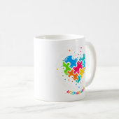 Mug Sensibilisation sur l'autisme Respect Amour Suppor (Devant droit)