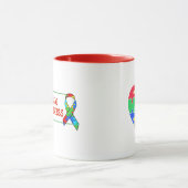 Mug Sensibilisation sur l'autisme Ruban Puzzle Pièces (Centre)