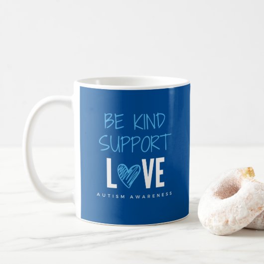 Mug sensibilisation sur l'autisme. soyez gentil.suppor (Avec donut)