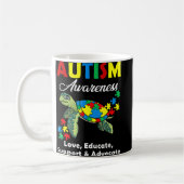 Mug Sensibilisation sur l'autisme Tortues Puzzle Maman (Gauche)