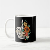 Mug Sensitive Savage Flower Skeleton Dead Inside Motiv (Gauche)