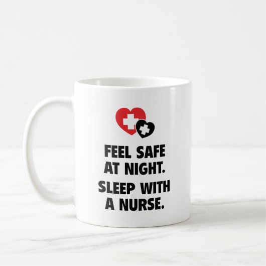 Mug Sentez En Sécurité La Nuit. Dors Avec Une Infirmiè (Gauche)