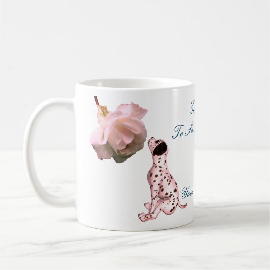 Mug Sentez Le Chiot Rose Inspirationnel (Gauche)