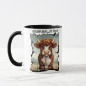 Mug Sentez-vous Moody Today Vache Highland (Gauche)
