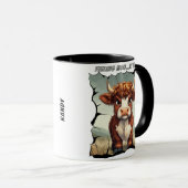 Mug Sentez-vous Moody Today Vache Highland (Devant droit)