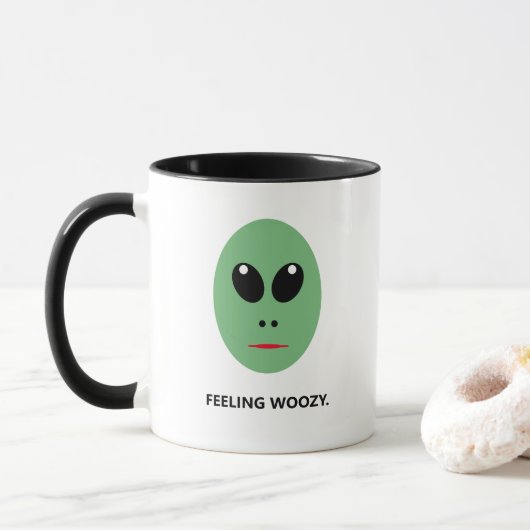 Mug Sentez Woozy Funny Dire Des Hommes Aliens Verts (Avec donut)