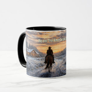 Mug Sentier de Noël Western Cowboy vous ramène à la ma