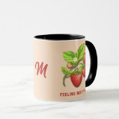 Mug SENTIMENT BERRY BON Monogramme fraise (Devant droit)