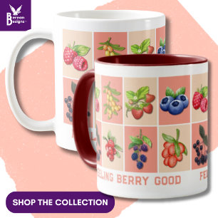 Mug SENTIMENT BERRY BON Nom personnalisé Fraise