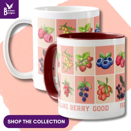 Mug SENTIMENT BERRY BON Nom personnalisé Fraise