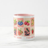 Mug SENTIMENT BERRY BON Nom personnalisé Fraise (Centre)