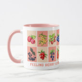 Mug SENTIMENT BERRY BON Nom personnalisé Fraise (Gauche)