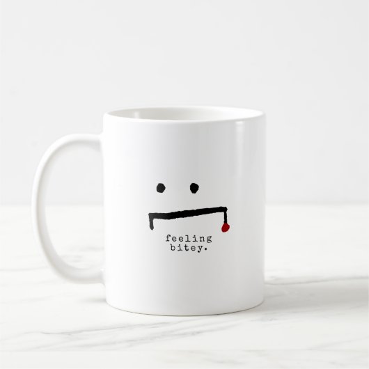 Mug SENTIMENT BITEY MÊME Drôle Vampire (Gauche)