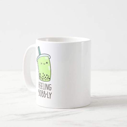 Mug Sentiment Bobb-ly drôle Boba Tea Pun (Devant gauche)