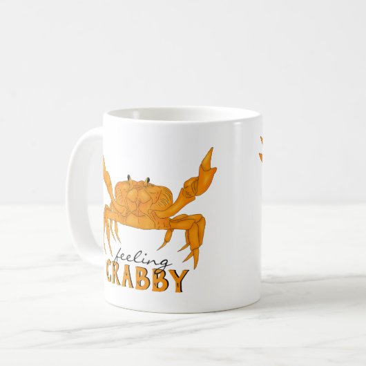 Mug Sentiment de crabe, crabe orange (Devant gauche)