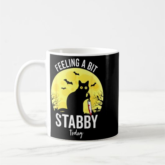 Mug Sentiment Un Peu Meurtrier Drôle Chat Noir Hallowe (Gauche)