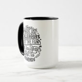 Mug sentimental Collègues Amis plaisir rire (Devant gauche)