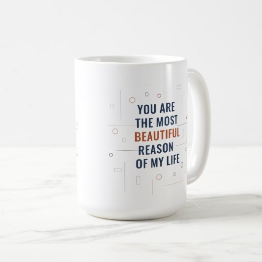 Mug Sentiments romantiques (Devant droit)