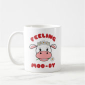 Mug Sentir Moo-dy | Mignonne Citation De Vache De Cart (Gauche)