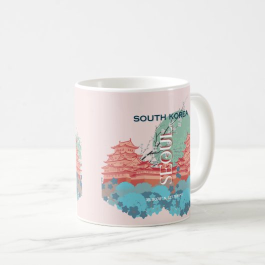 Mug Séoul Corée du Sud (Devant droit)