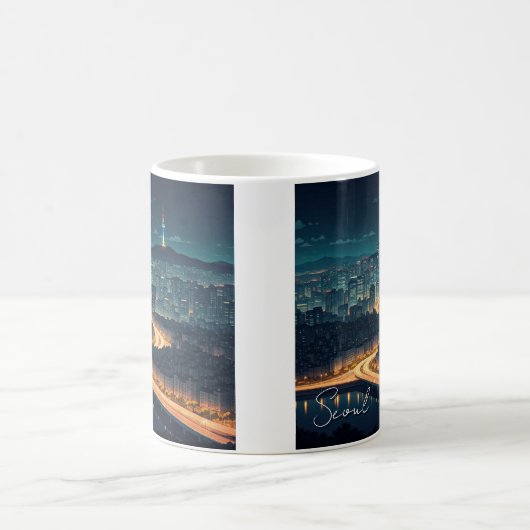 Mug Séoul Corée du Sud Vue nocturne (Centre)