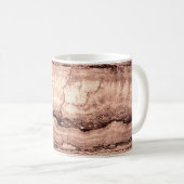 Mug Sépia beige brun moderne brûlé granit orange (Devant droit)