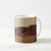 Mug Sepia Tractor Bailing Hay (Devant droit)