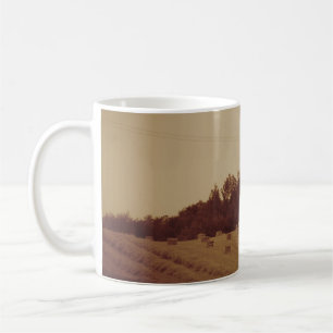 Mug Sepia Tractor Bailing Hay