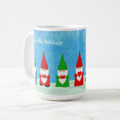 Mug Sept Gnomes de Noël en bleu clair (Devant gauche)