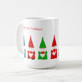 Mug Sept Gnomes de Noël sur fond blanc (Devant gauche)