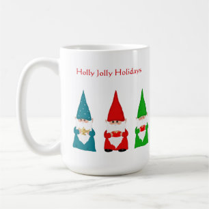 Mug Sept Gnomes de Noël sur fond blanc