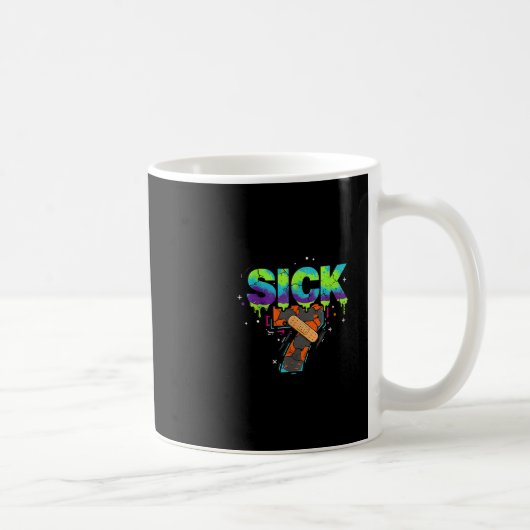 Mug Sept malade mème graffiti goutte amusant jeu de mo (Droite)