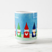 Mug Sept nains de Noël sur fond bleu clair (Centre)