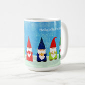 Mug Sept nains de Noël sur fond bleu clair (Devant droit)