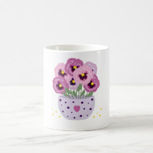 Mug Sept panneaux roses dans un vase