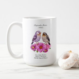 Mug Septembre Aster Flower with Birth Cadeau