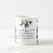 Mug Septembre Birth Flower Aster Ajouter un nom (Centre)