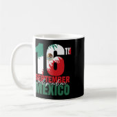 Mug Septembre Fête de l'Indépendance Mexicaine Chemise (Gauche)