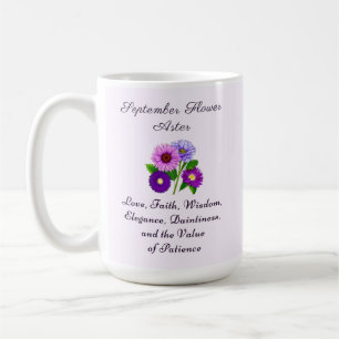 Mug Septembre Mois de naissance Aster personnalisé