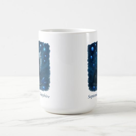 Mug Septembre Sapphire - Loup céleste (Centre)