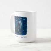 Mug Septembre Sapphire - Loup céleste (Devant gauche)