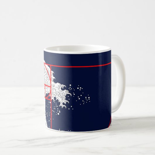 Mug Séquence Fibonacci et la Grande Vague (Devant droit)