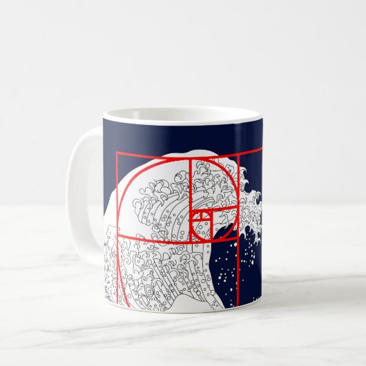 Mug Séquence Fibonacci et la Grande Vague (Devant gauche)