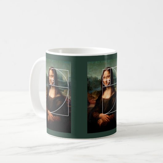 Mug Séquence Leonardo da Vinci Mona Lisa Fibonacci (Devant gauche)