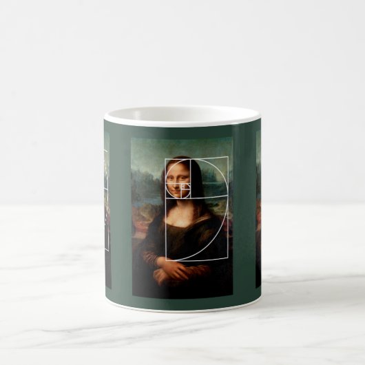 Mug Séquence Leonardo da Vinci Mona Lisa Fibonacci (Centre)